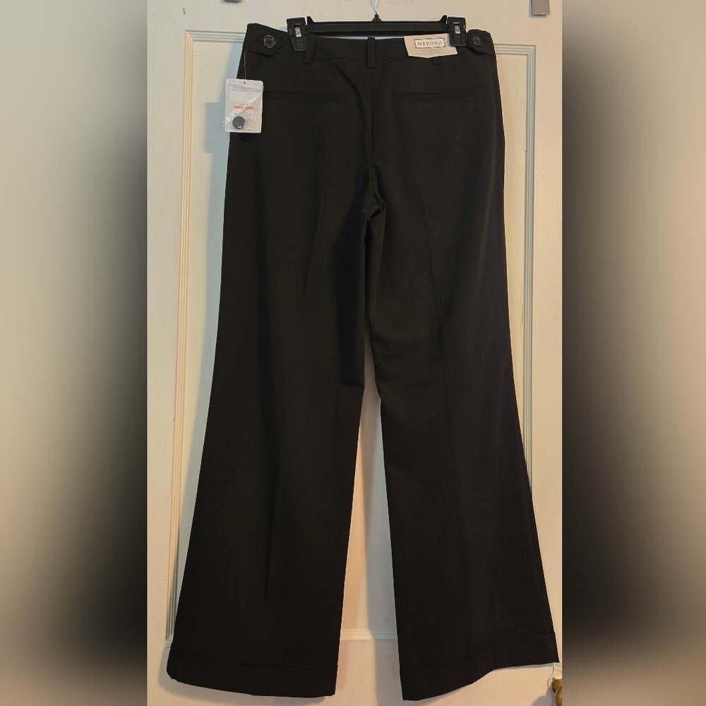 NWT | Merona | Women's Wide-Leg Dress Pants | Color: Black | Size: 10 - Picture 6 of 13